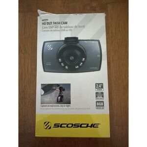 Scosche DDVR28G HD DVR Dash Cam 2.4 Screen 1080p HD Night Vision 8GB Micro SD